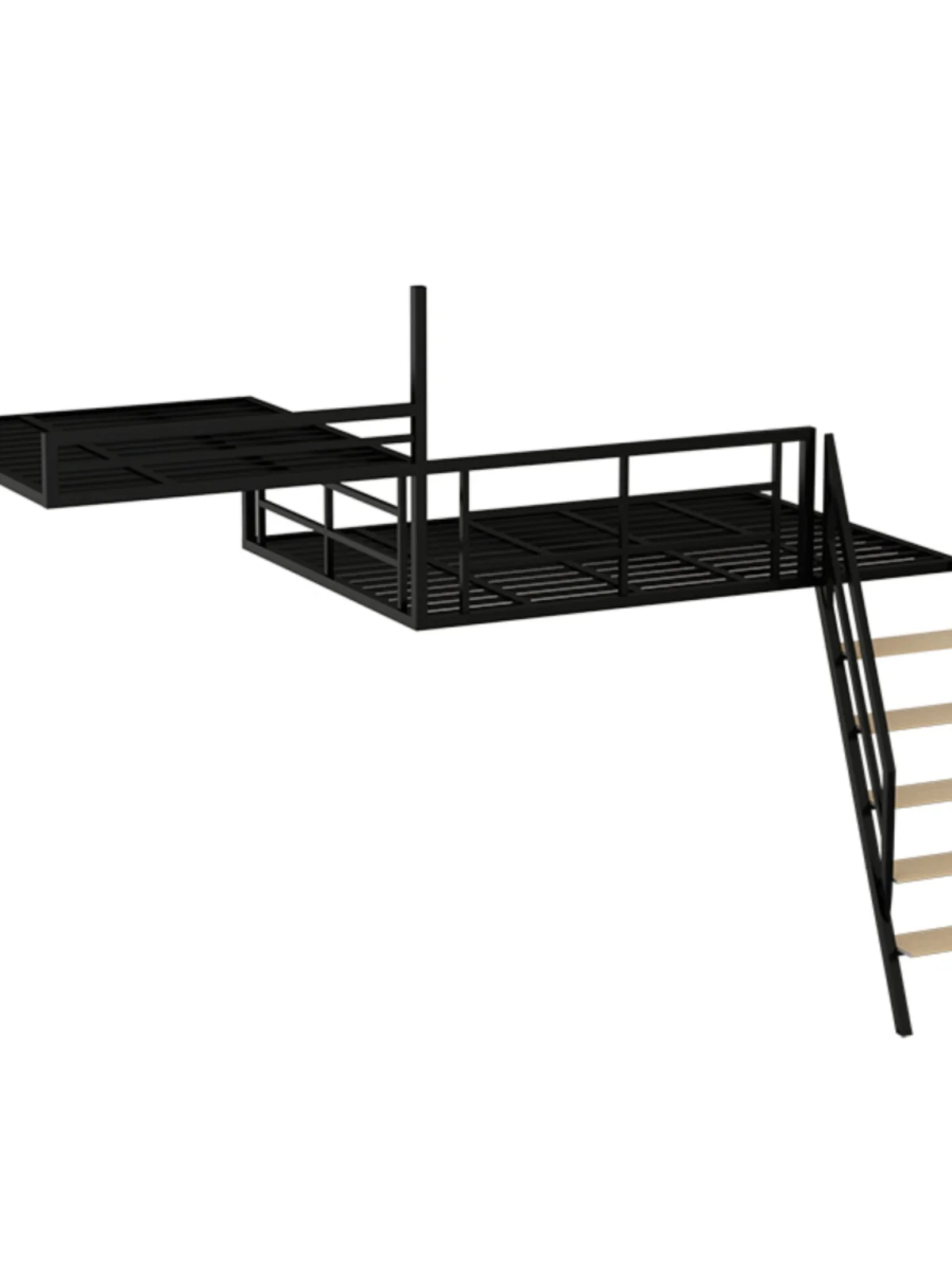 Iron art attic bed shop mezzanine apartment duplex two-story elevated