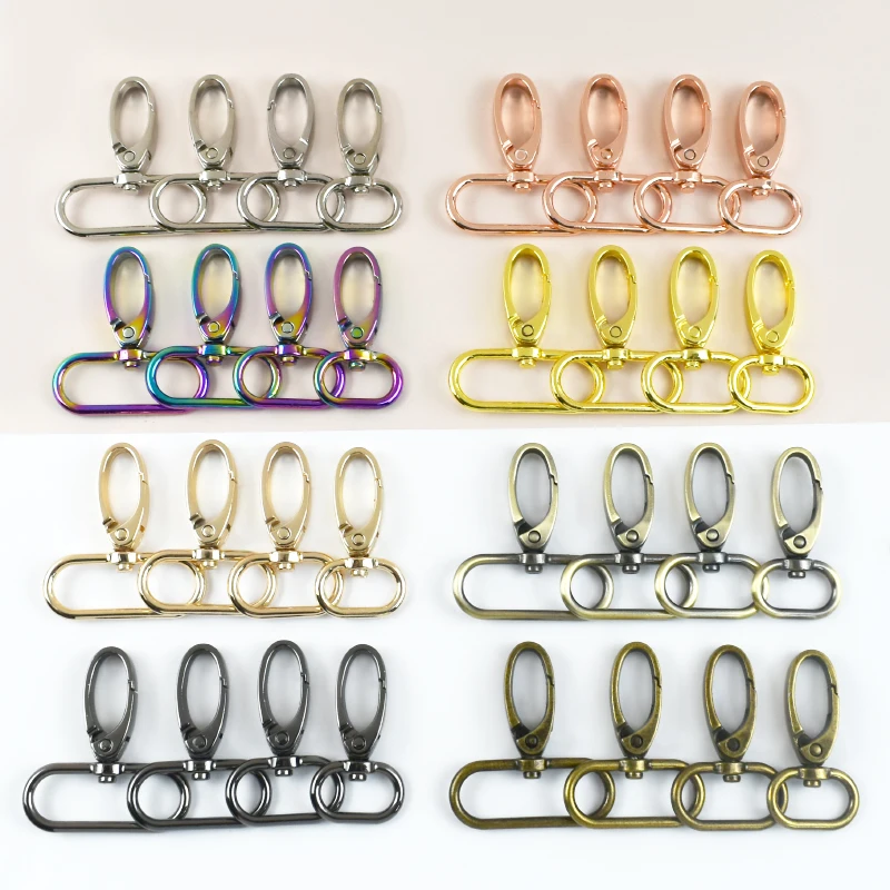 

50Pcs Carabiner for Bag 13/16/20/25/32/38/50mm Bag Strap Hook Buckle Metal Swivel Lobster Clasp Webbing Snap Carabiners Keychain