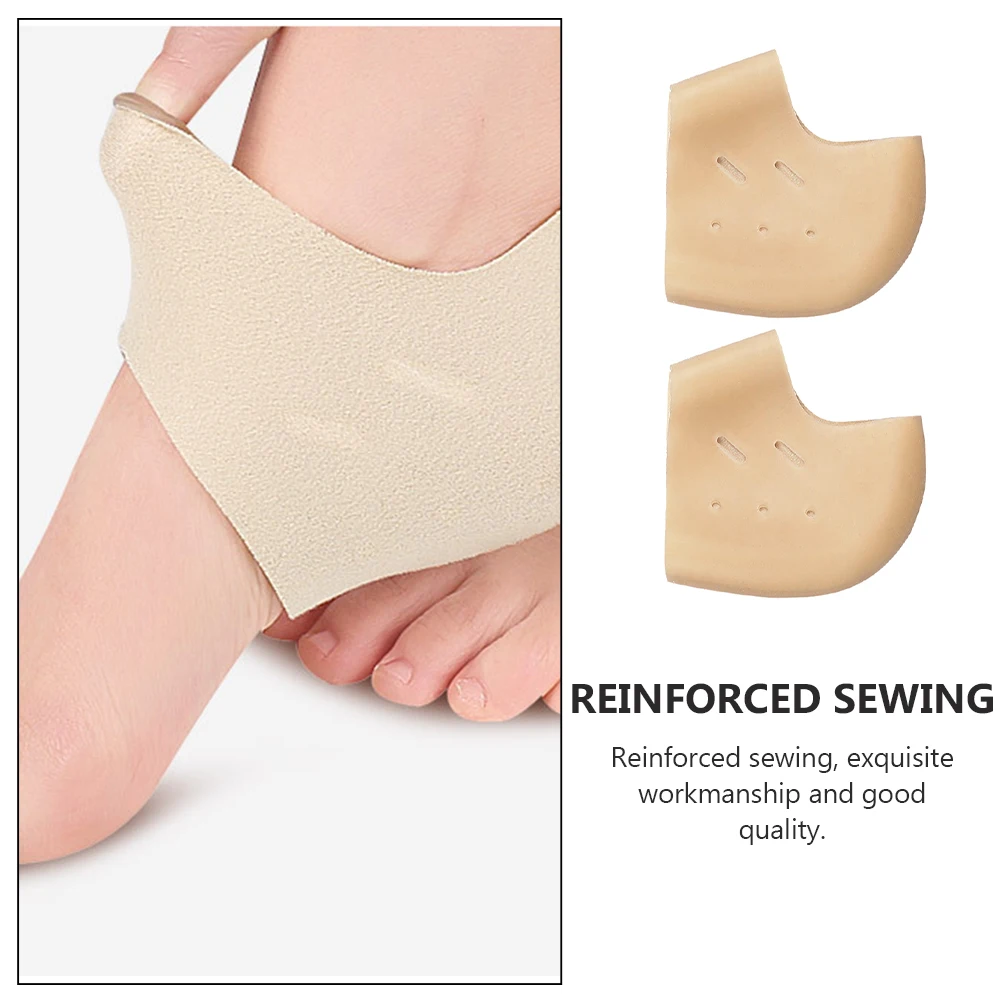 

2 Pcs Filling Heel Cover Men and Women Foot Sanded High Toe Protection Pad Sleeves