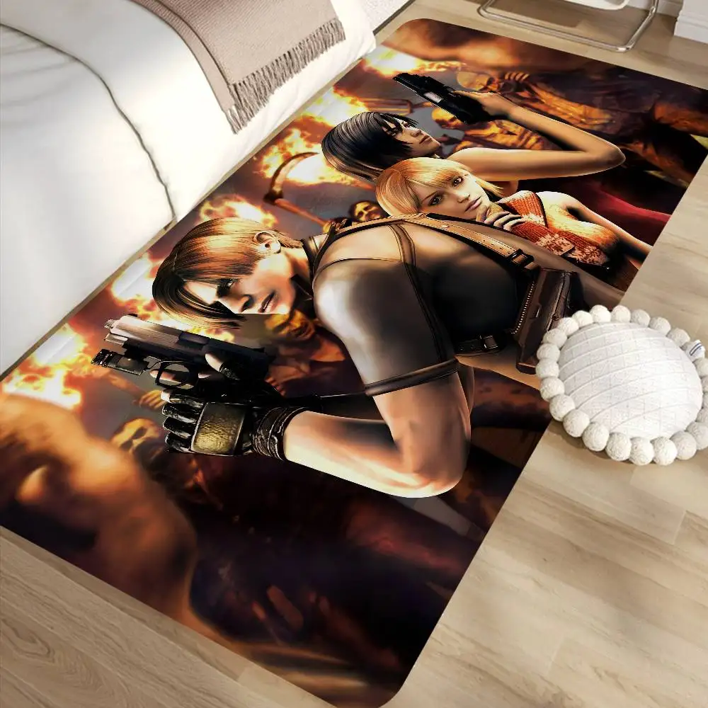 R-Resident Evil Games سجادة أرضيات على الطراز الشمالي ممسحة منزلية للحمام والمرحاض سجادة ديكور لغرفة النوم والفندق