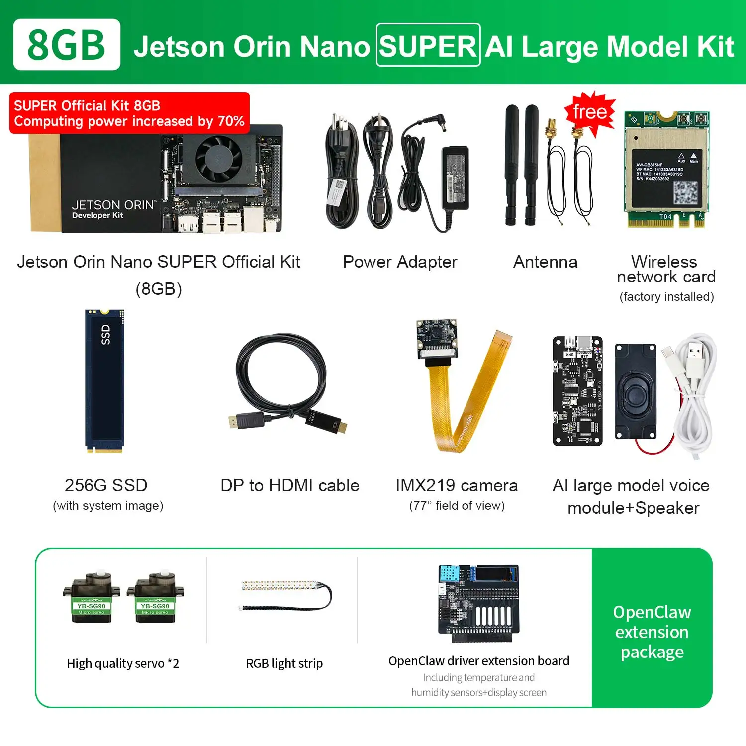 Jetson Orin NANO SUPER AI Dev Kit 8GB RAM