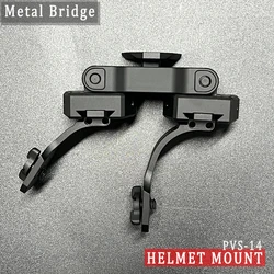 Night Vision Goggle Bridge Mount Metal Dual J Arm Helmet Bracket for PVS-14 NVG Monocular Binocular Dovetail Shoes Set