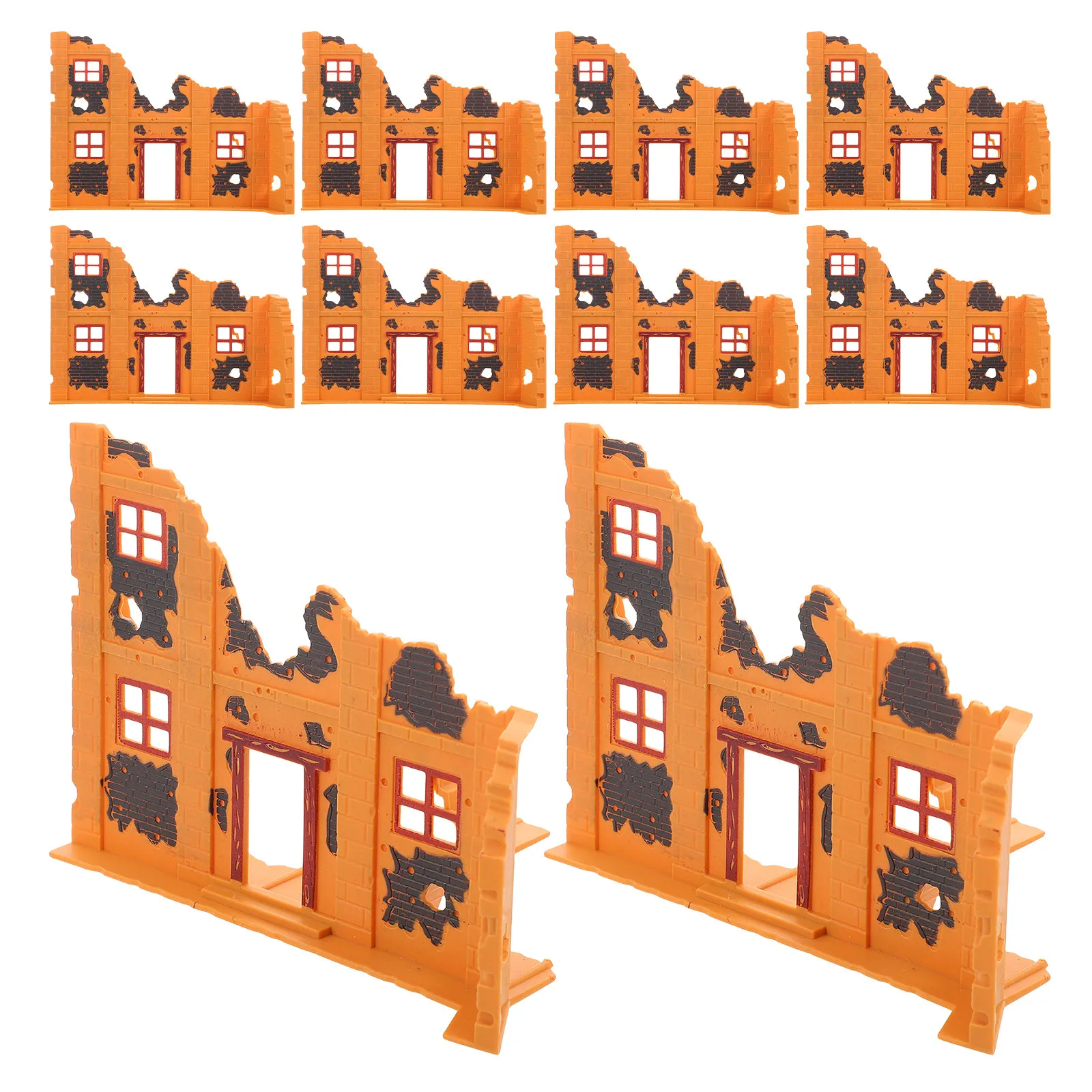 

10Pcs Miniature Ruined Wall Sand Table Ornaments 9.5cm Broken Brick Kit for DIY Ruined Landscape Scene Interactive Learning