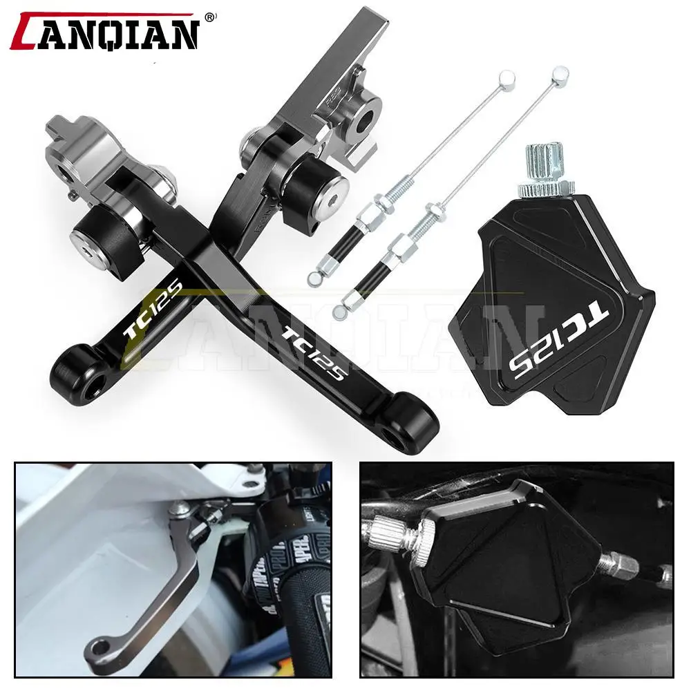 

TC125 Motocross Dirt Bike Brake Clutch Levers For HUSQVARNA TC 125 2014 2015 2016 2017 2018 Stunt Clutch Easy Pull Cable System