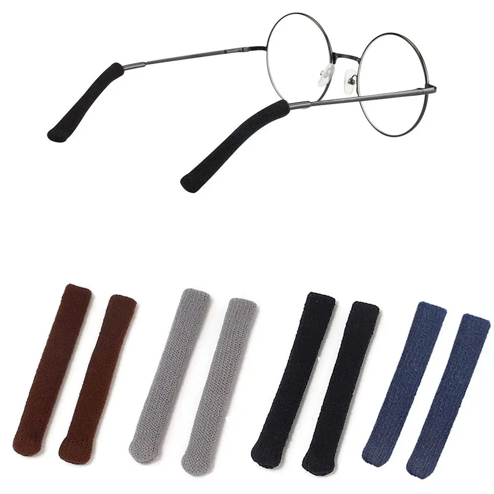 1Pairs Made of Wool Eyeglasses Durable Temple Tips Sleeve Anti-Slip Glasses Slip Set Glasses Retainers Cushions Tip Ear Grip