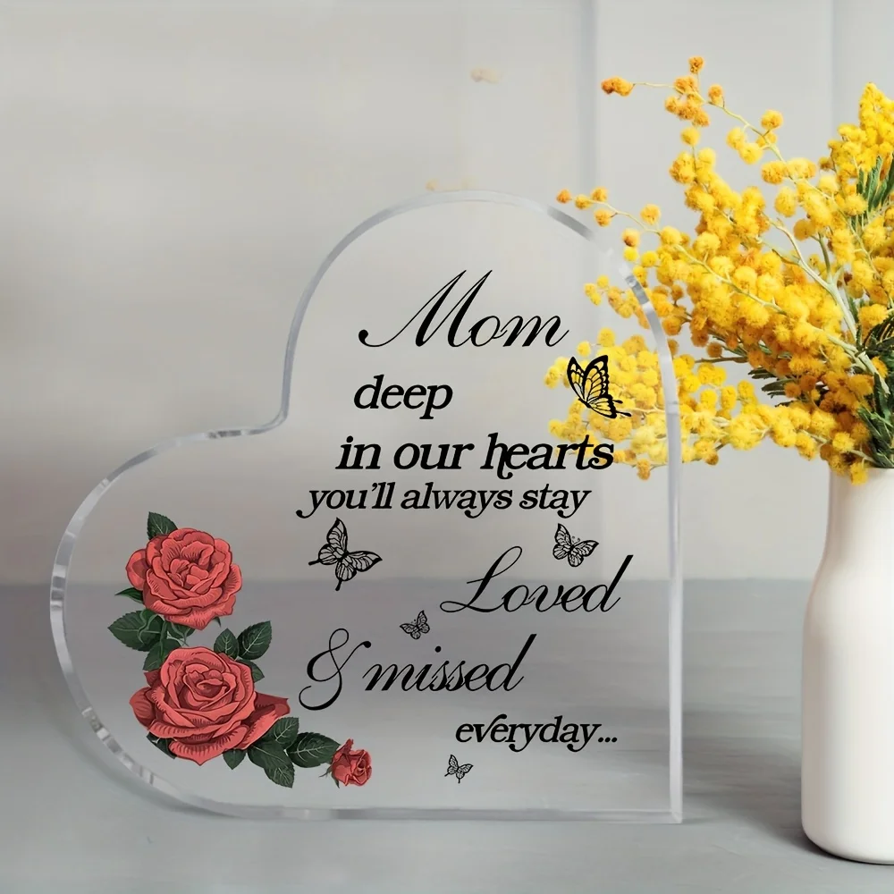 2D， Heart shaped acrylic desktop decoration - 