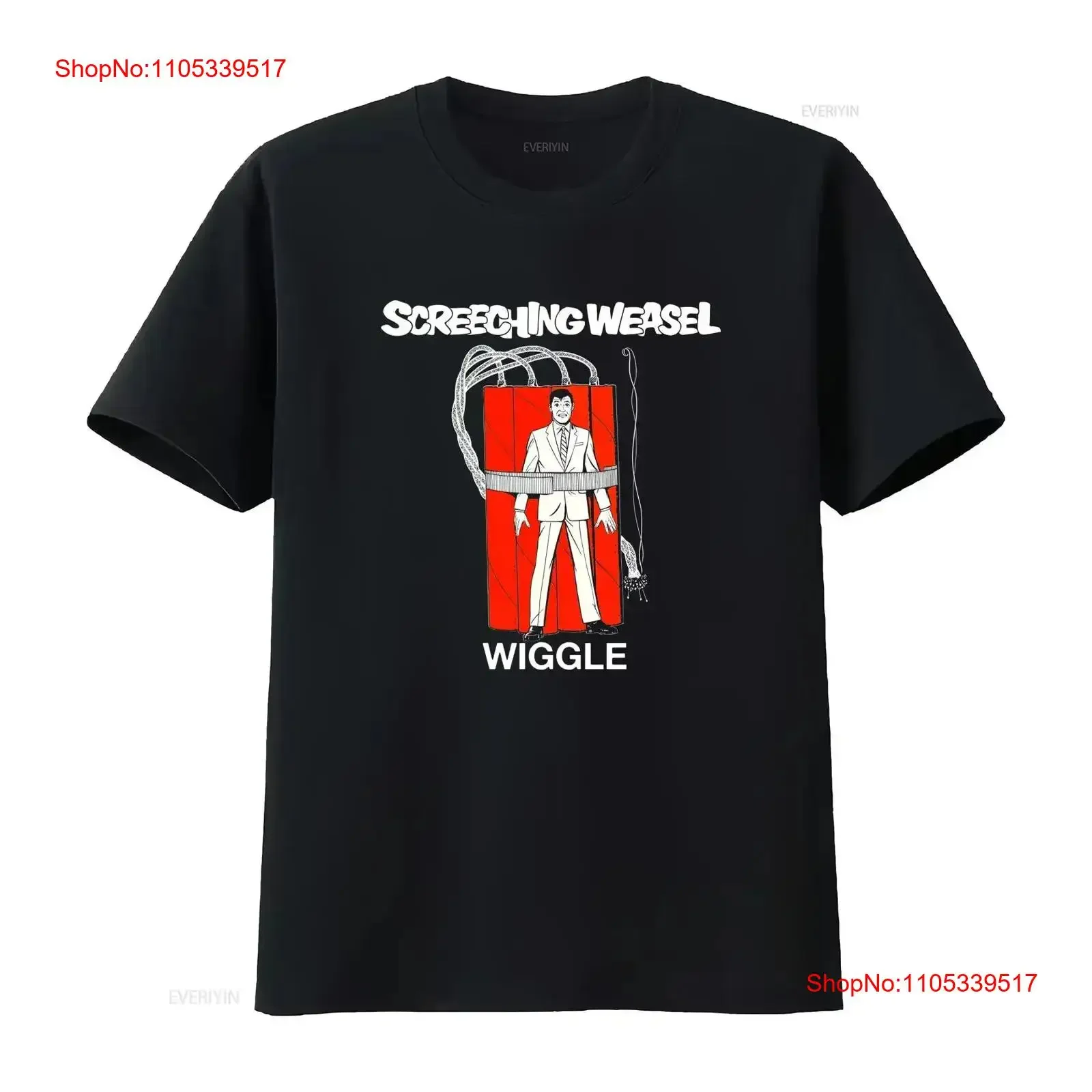 Screeching Weasel Wiggle For Fan Yellow S 2345XL T Shirt vintage Washed fashion streetwear Soft graphic Stretched Casual