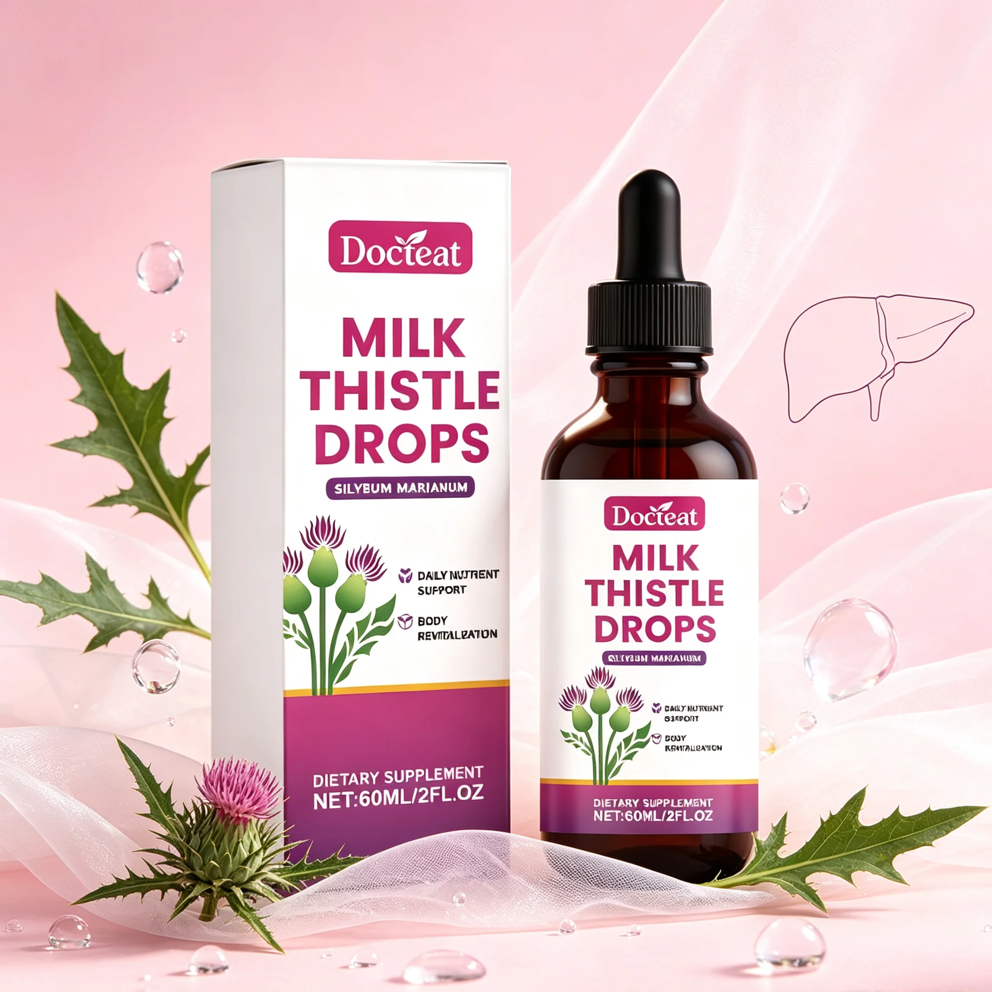 Milk Thistle Silymarin - Silymarin Süt Devedikeni Karaciğer Damlaları Karaciğer