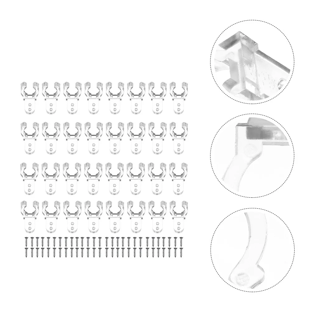200pcs Led Rope Light Clips Plastic Mounting Clips For Outdoor Wedding Party Patio Fence Screws Tool Parts