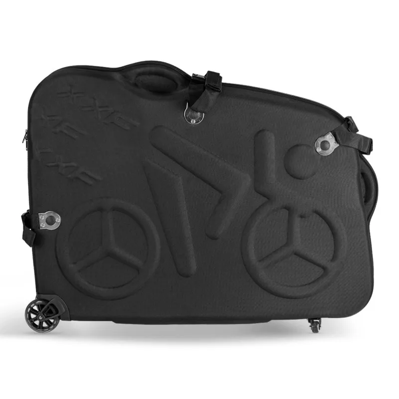 bicycle loading box hard shell check box with roller waterproof road mountain bike long-distance freight packaging