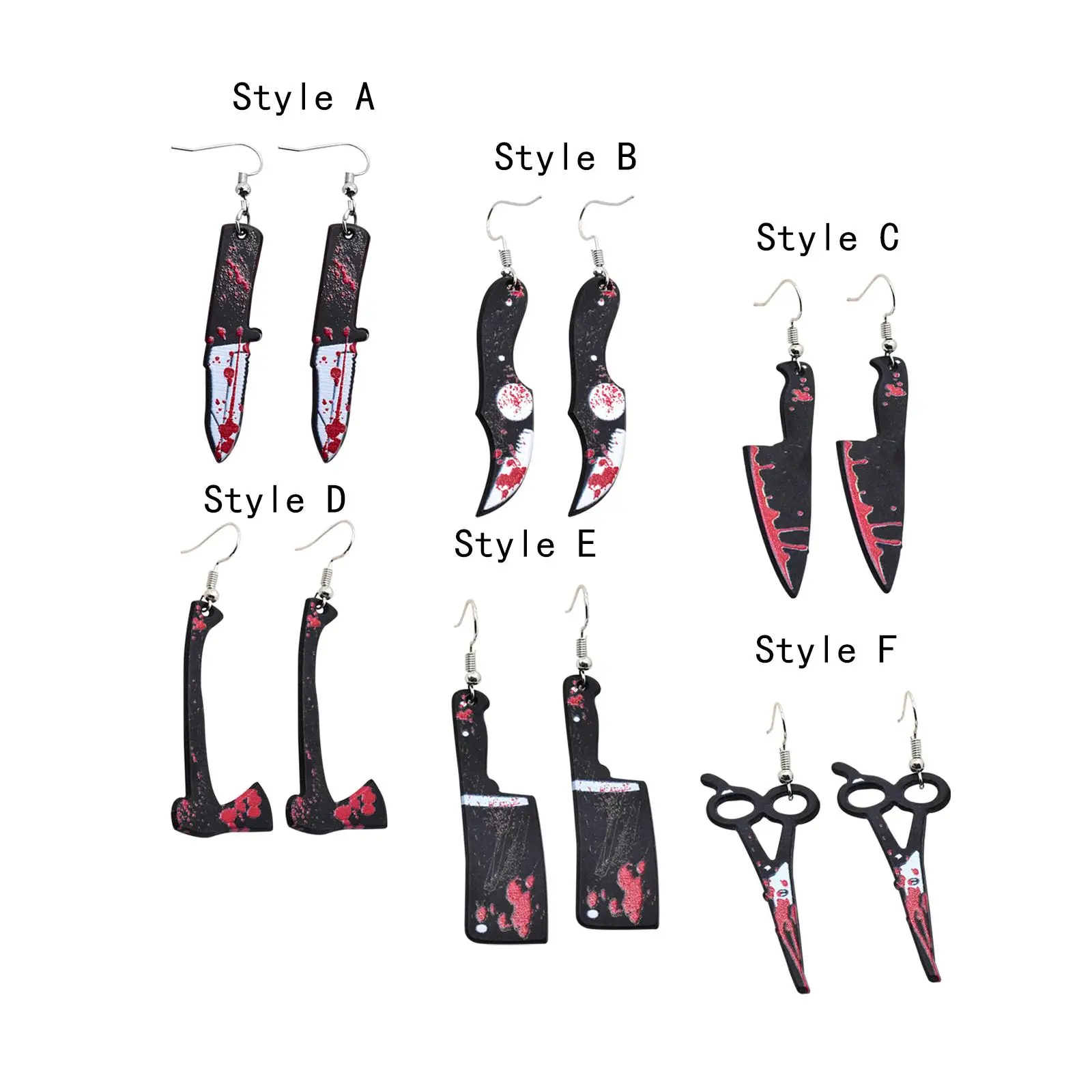 Костюм-на-Хэллоуин-серьги-ювелирные-изделия-ужасов-очаровательные-висячие-серьги-готические