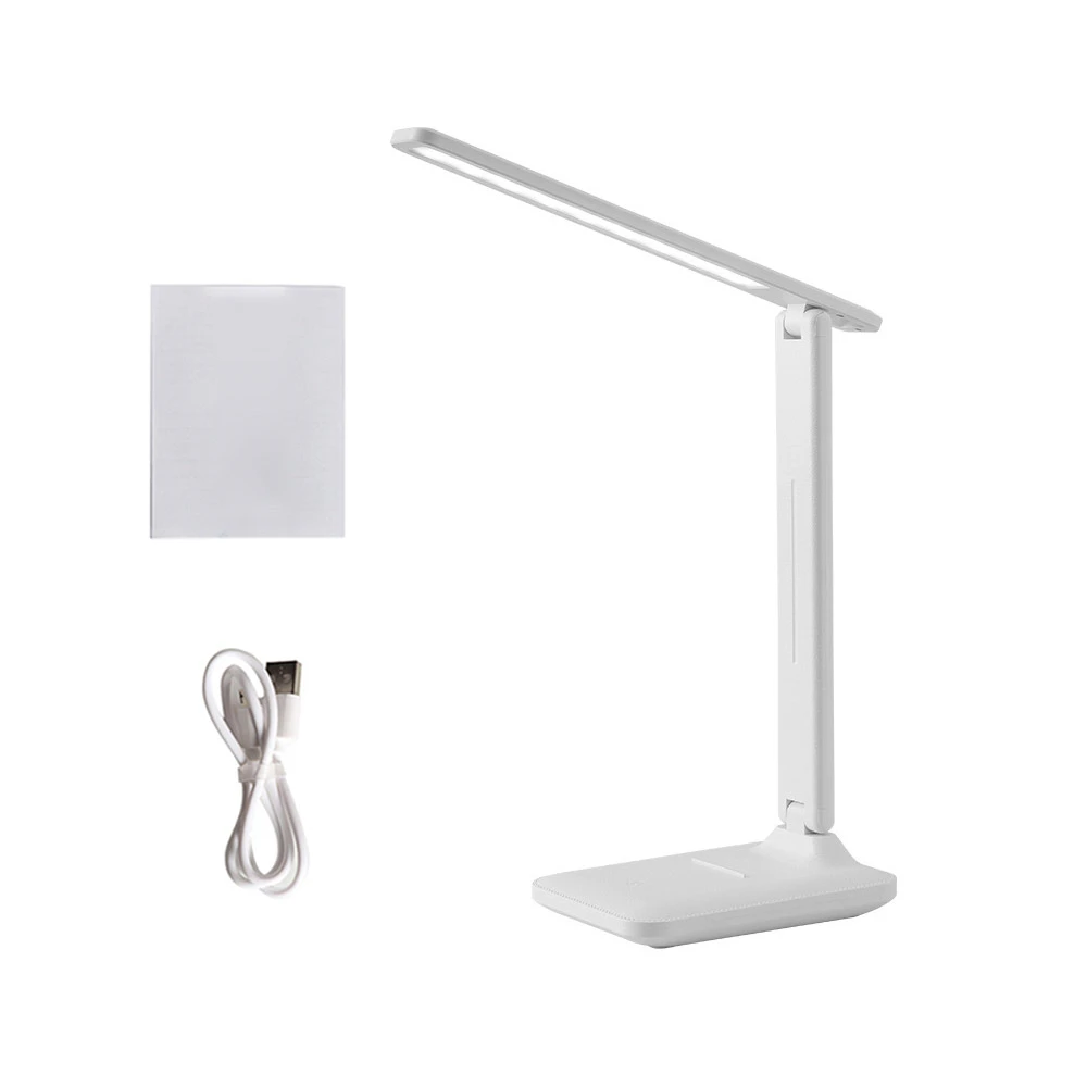 LED Desk Lamp Dimmable Touch Foldable Table Lamp 5V USB Chargeable Eye Protection Reading Desk Lamp for Student Dormitor