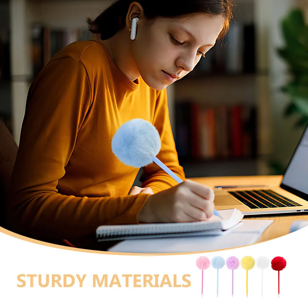 6 Pcs Ballpoint Pen Unzip The Kawaii Pens Cute Stationary Aesthetic Cartoon Office