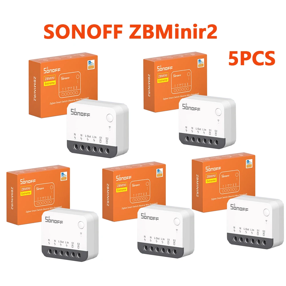 SONOFF ZBMinir2 Zigbee Mini Smart Switch Neutrale Draad Vereist eWelink Interruptor inteligentes Zigbee Schakelaar Smart Home Module