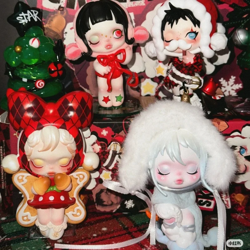 Skullpanda Tell Me What You Want Series  Christmas Limited Edition Figurine Let It Snow Model Cute Toy   As I Wish Gift