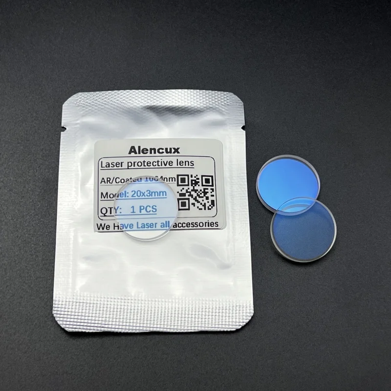 50 PCS Alencux Laser Protective Lens 18x2/20x2/20x3/20x4/25x2/25x3 For WSX SUP Qilin 1064nm laser welding/Laser rust remova lens
