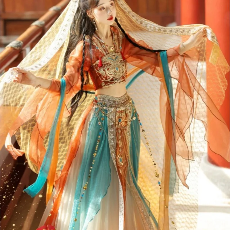 

Hanfu female exotic style daily region Tianzhu dance full set of travel shooting studio