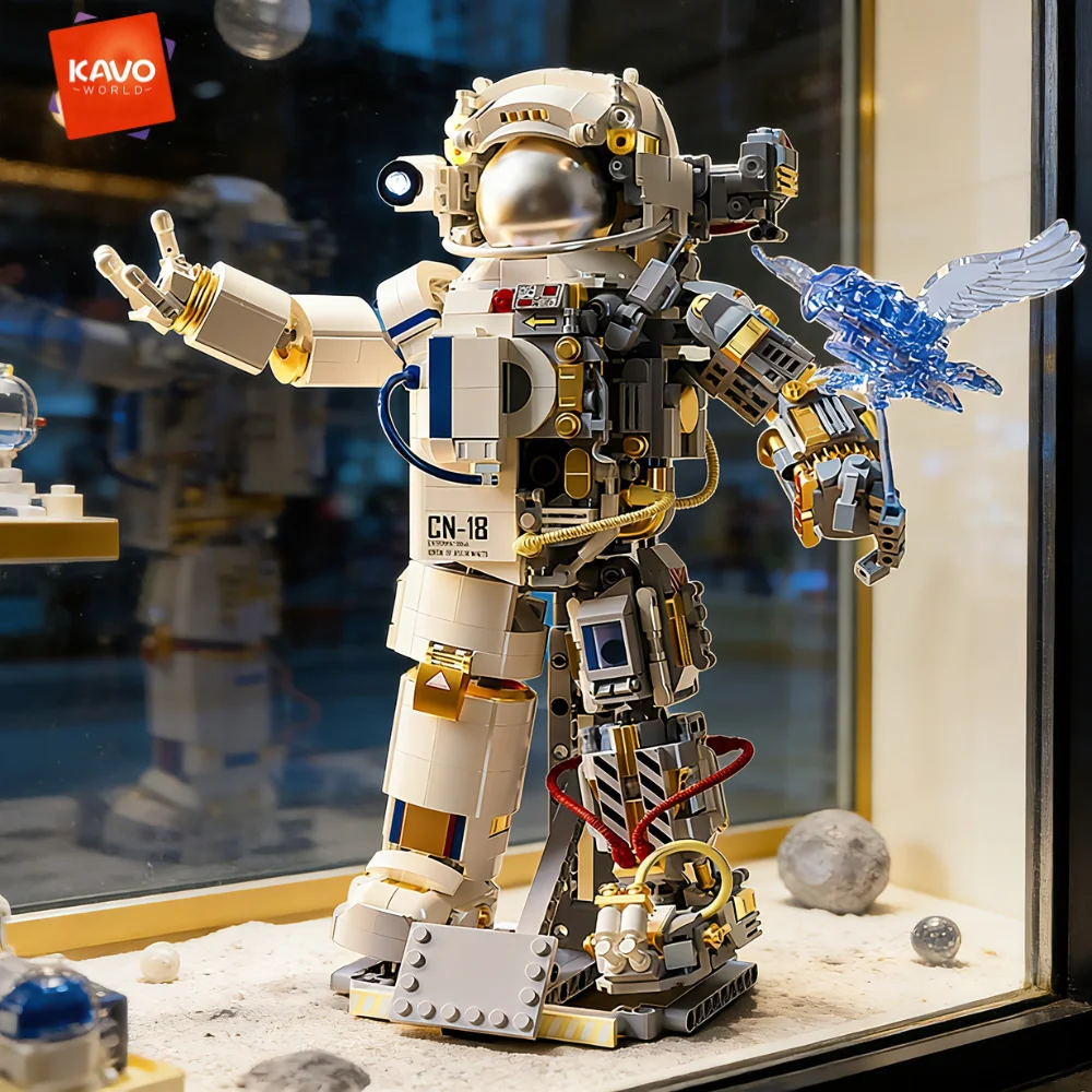 

KAVOWORLD 1469PCS Building Blocks Toy Aerospace Astronauts Space 3D Puzzle Bricks STEM Educational DIY Toy Xmas Decor Model Gift