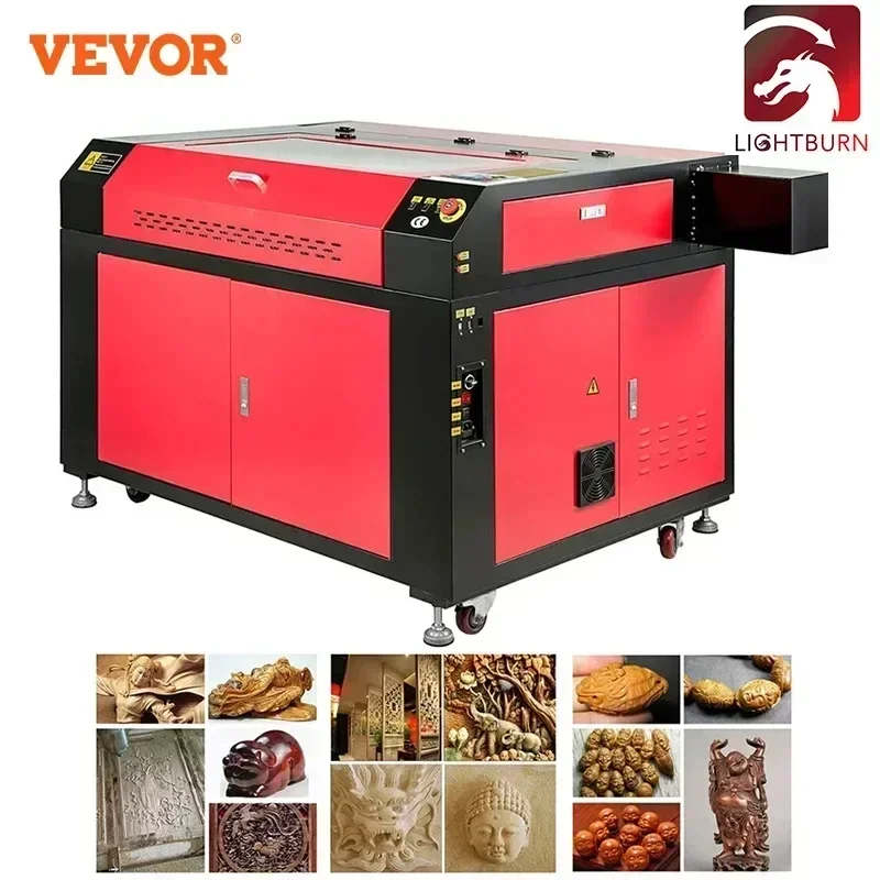 VEVOR Laser Engraver 100W Laser Engraving Machine CO2 90 x 60 cm RUIDA Lightburn Woodworking DIY Tool CNC Printer USB