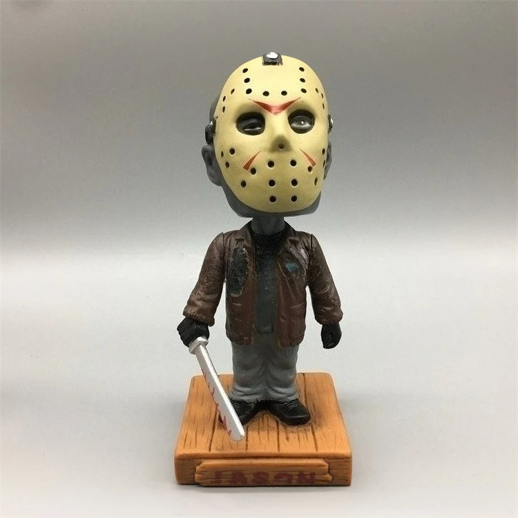 

18cm Original Box Toy Doll Model Friday 13th Jason Wacky Swinging Ball Head PVC Action Doll Series Children's Gift
