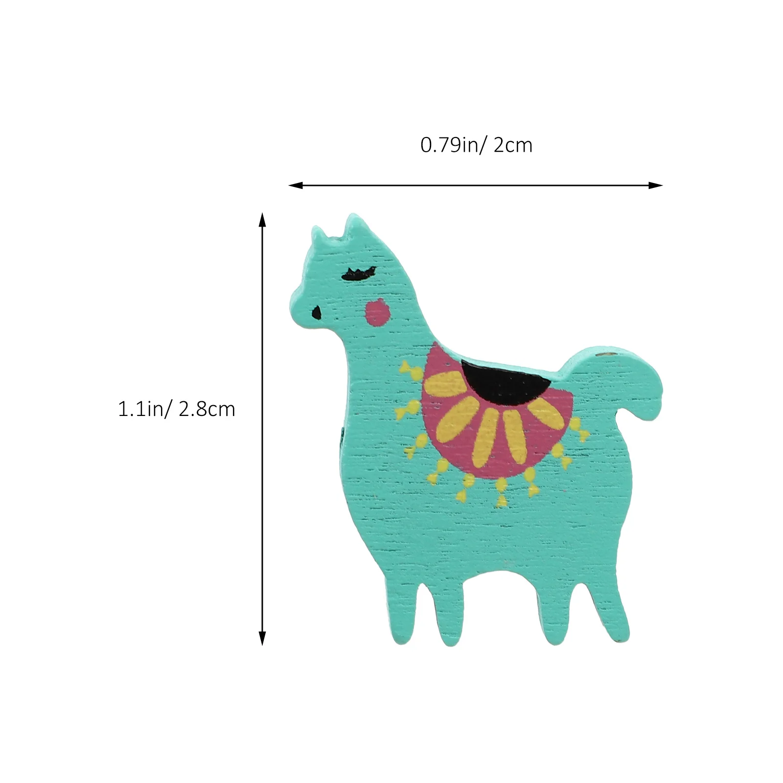 Punaises décoratives en bois d'alpaga, 20 pièces, pour tableaux d'affichage, cartes, Photos, punaises colorées, boîte de rangement incluse