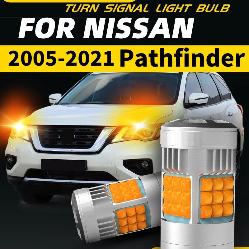 

For NIssan Pathfinder MK3/4 R51 R52 2021 2020 2019 2020 LED Turn Signal Light Bulbs For Front/Rear Direction Indicator Amber
