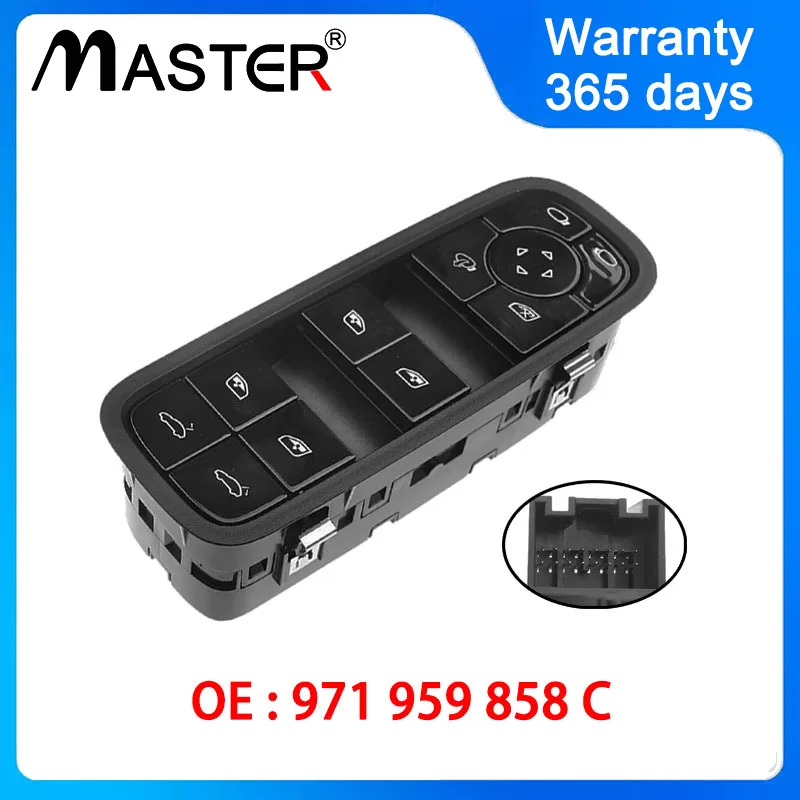 Left Window Control Switch Button 971959858C 971959858E 971959858G for Porsche Panamera Cayenne 2017-2021 971 959 858 C