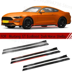 FOR Mustang  GT  EcoBoost  Dark Horse  Shelby 2M Car Side Skirt Extension Plate Lip Separator Bumper 2.18M Racing Side Spoiler