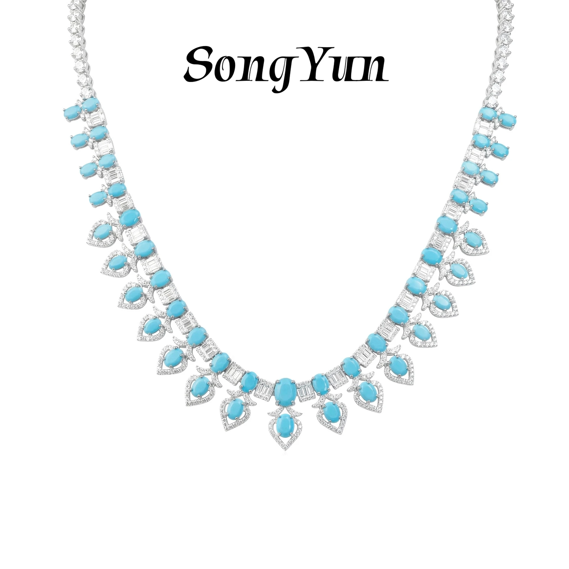 SongYun Jewelry 925 Sterling Silver Necklace Fine HCD Diamond High Carbon Diamond Art 925 Sterling Silver Pendants Accessories