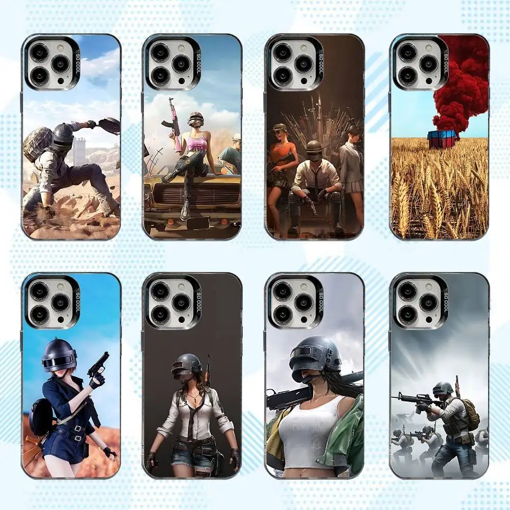 

Game P-PUBG-G Phone Case For iPhone 16,15,14,13,12,11,Mini,Pro,SE,MAX White Matte Shockproof Cover
