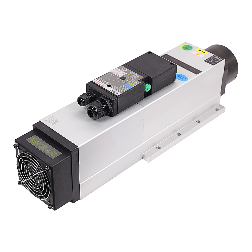 6Kw ISO30 空冷式 24000rpm ATC スピンドルモーター CNC木材切削彫刻機用 GDL60-24Z/6.0