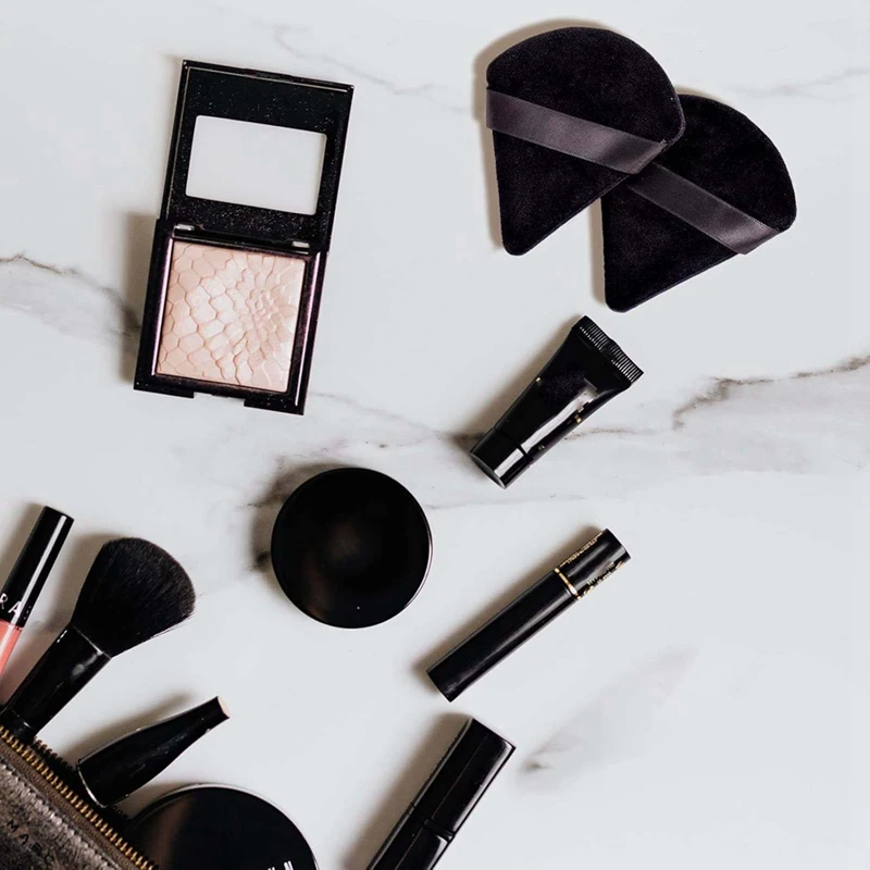 

80PCS Powder Puff Face Makeup Sponge,Soft Triangle Powder Puff for Loose,Mineral and Body Powders,Dry Wet Makeup Sponge