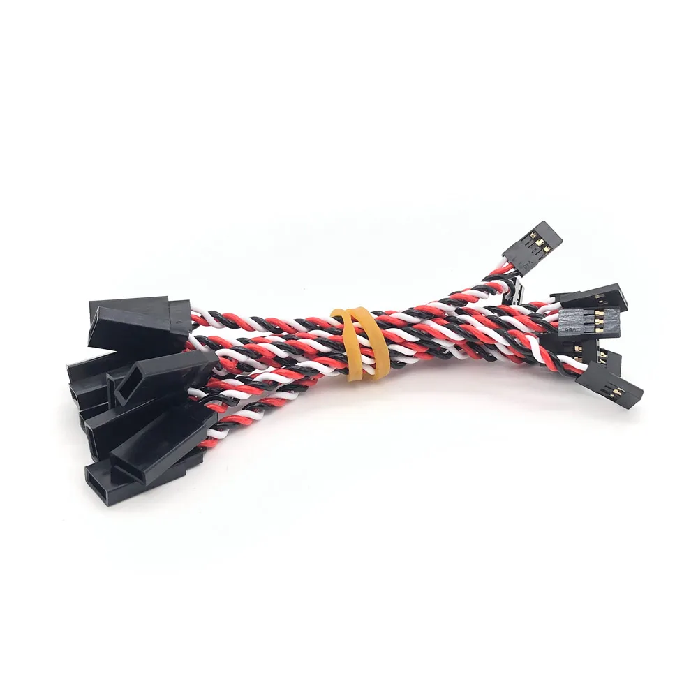 10pcs YSIDO 100mm/150mm/200mm/300mm/500mm RC Servo Extension Cord Cable Wire Lead JR For RC Helicopter Ariplane Fixed-Wing Drone