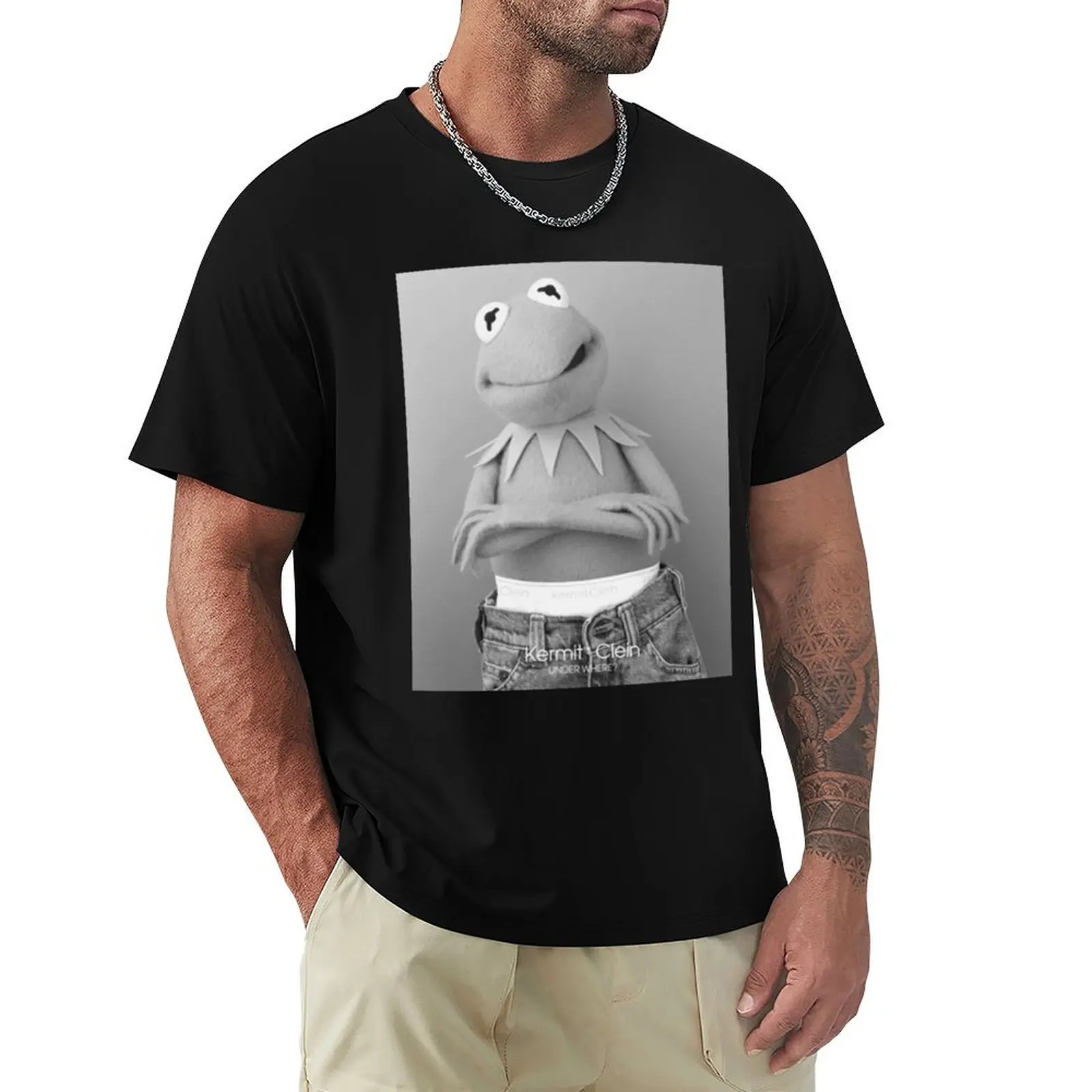 Vintage 90s Kermit Clein Under Where T-Shirt Breathable Workout Short Sleeve Top