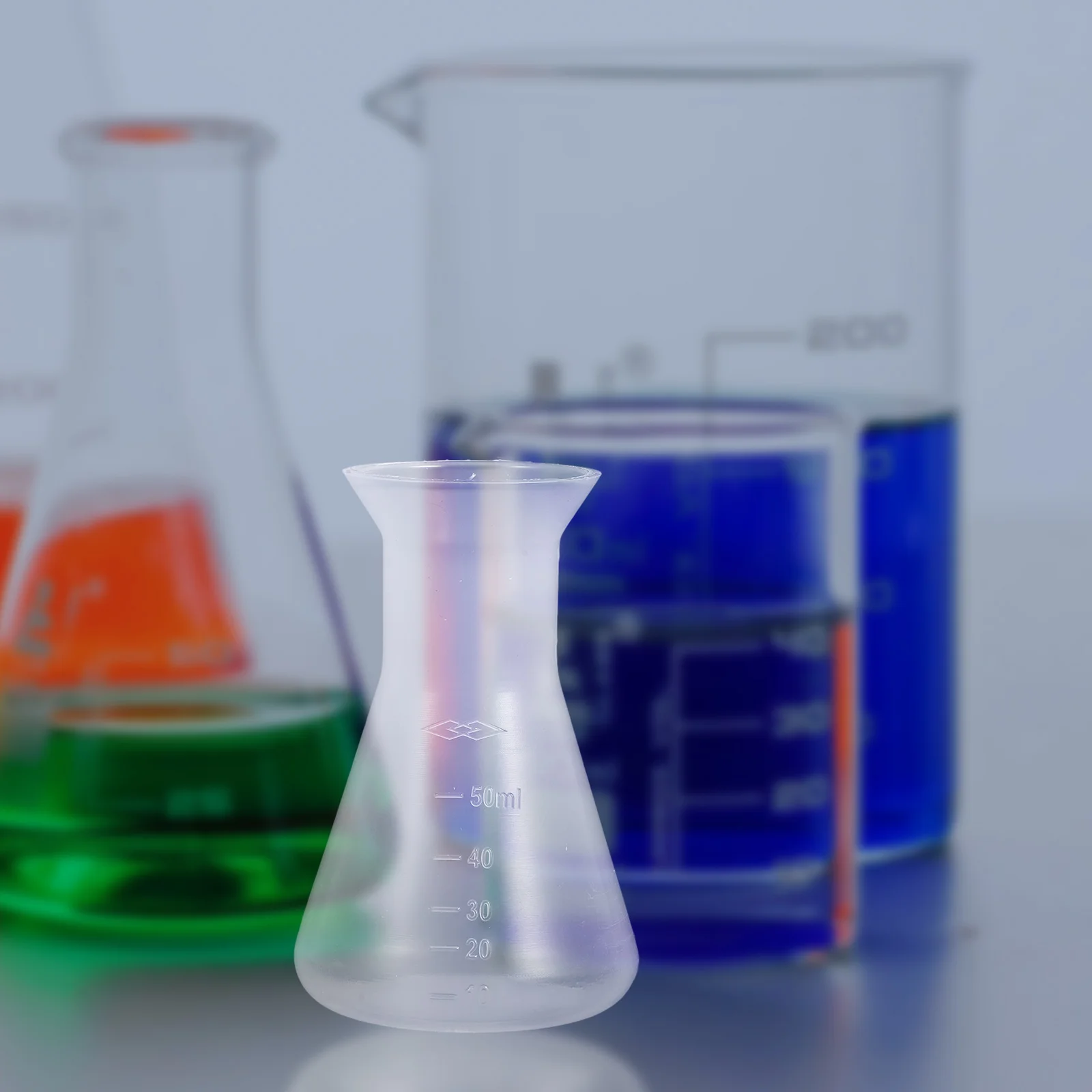 

10Pcs Plastic Conical Flask Experiment Transparent Science Laboratory Supply Wide Mouth Easy Clean Safe Eco-friendly Chemistry