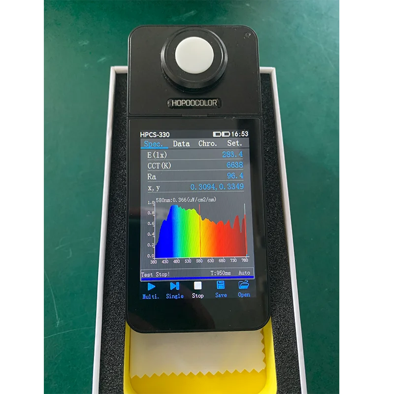 Miernik CCT Bluetooth CRI Spectrometr Miernik widma światła LED HPCS330 Hopoocolor