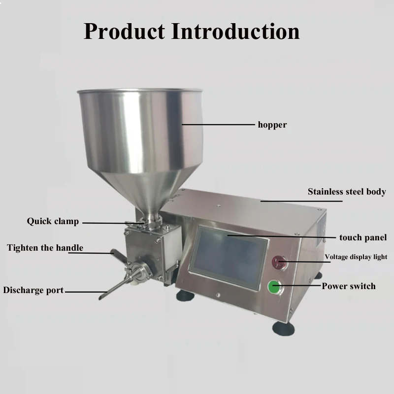 Commercial Chocolate Cream Puff Filling Machine Tabletop Multifunctional Cake Cream Bread Injecting Maker for Bakery Shop