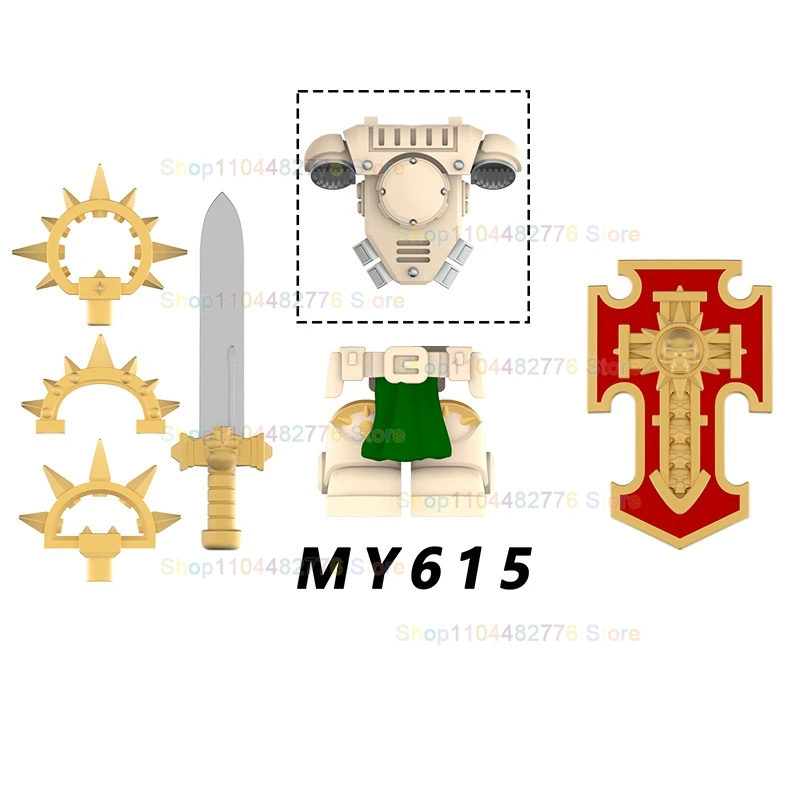 Célèbre jeu soldats accessoire bâtiment nuits dos figurines jouets cadeau de noël pour enfants MY611-615 MY601-610