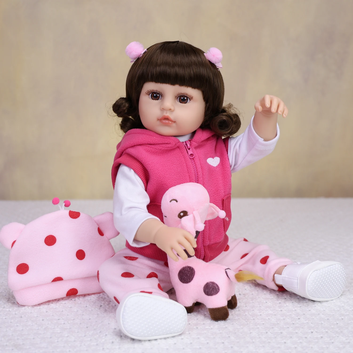 KEIUMI 20 Inch Reborn Baby Doll Soft Silicone Vinyl Realistic Skin Newborn Girl Dolls Girl Christmas