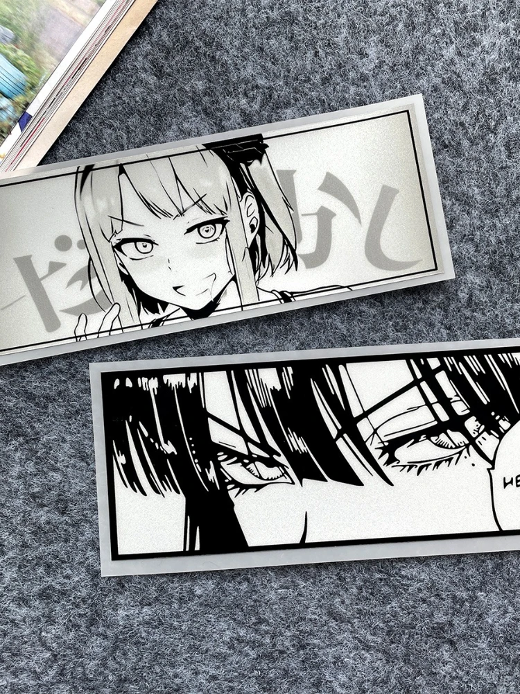 AliExpress NONE JDM Anime Girl Eyes Gaze Motorcycle Stickers Waterproof Moto Bike Helmet Side Panels Fuel Tank Fairing Vinyl Decals Accessories