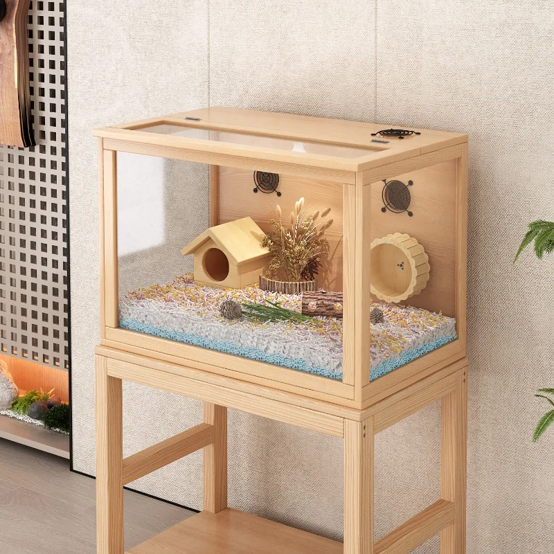 

Hamster cage small easy to clean acrylic transparent luxury villa anti-gnawing and anti-jailbreak landscaping ornamental feeding