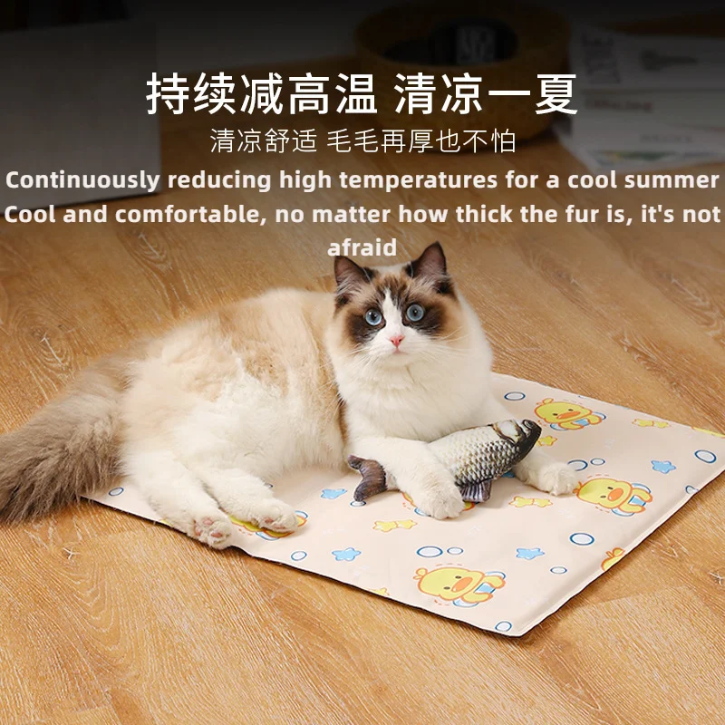 

Summer New pet supplies Ice Rectangle Cartoon Nest cat beds & mats Gel Cool Multi dog bed mat Cooling Cushion petshop heating pa