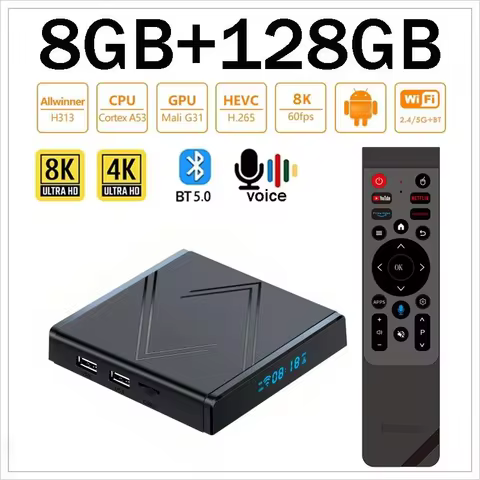 TX20 Pro+ Smart TV Box Android 4K 8K HD 4G 5G Dual WIFI 3D BT5.0 Video Media Player 8GB 128GB Allwinner H313 Set-top Box iptv