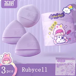 LiShu Taro Air Cushion Foundation Puff Super Soft Do Not Eat Powder Makeup Blender Sponge Double-sided Wet and Dry Dual Use