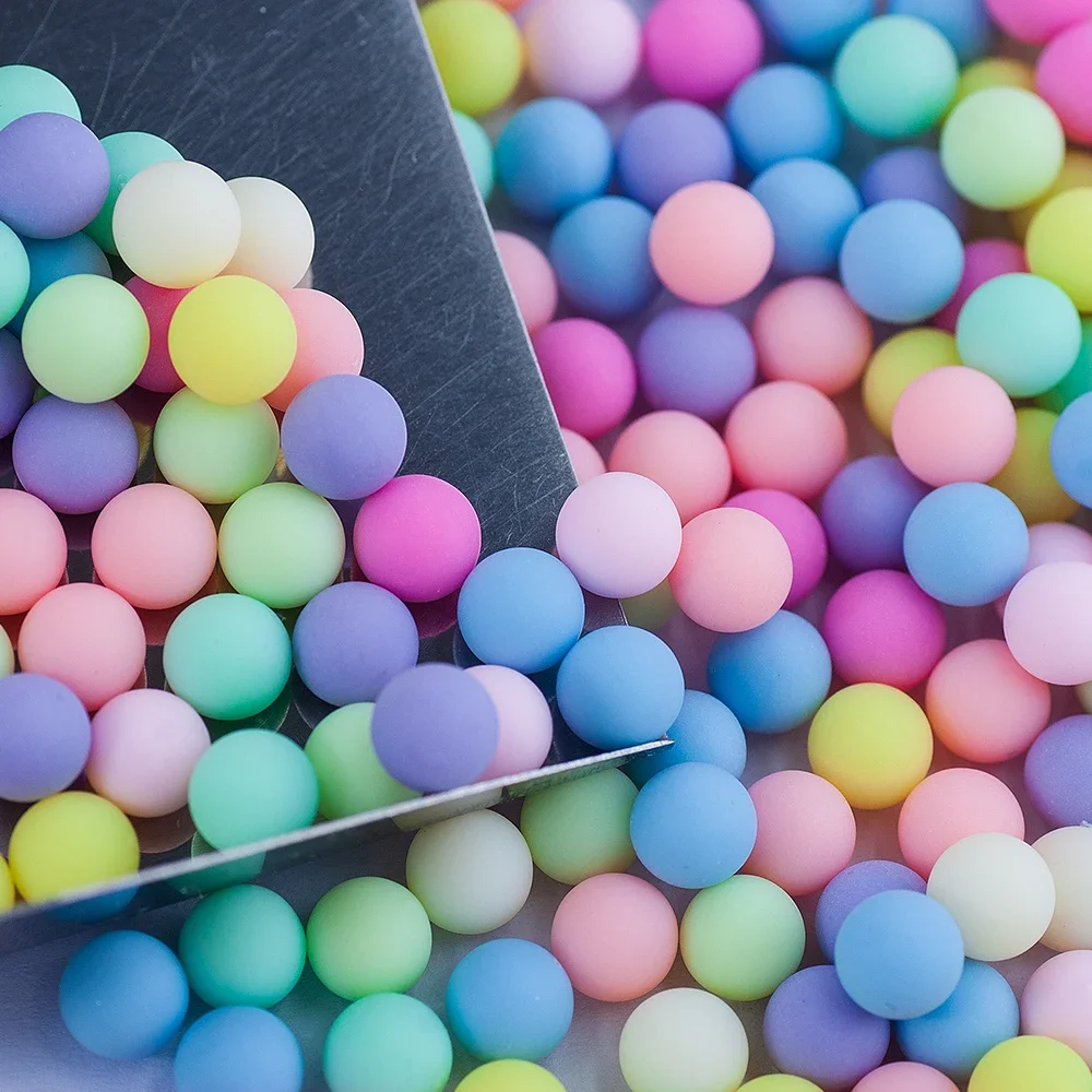 

500 г/пакет 6 мм 8 мм 10 мм акриловые разноцветные круглые матовые макароны непористые бусины для одежды, украшения домашней утвари