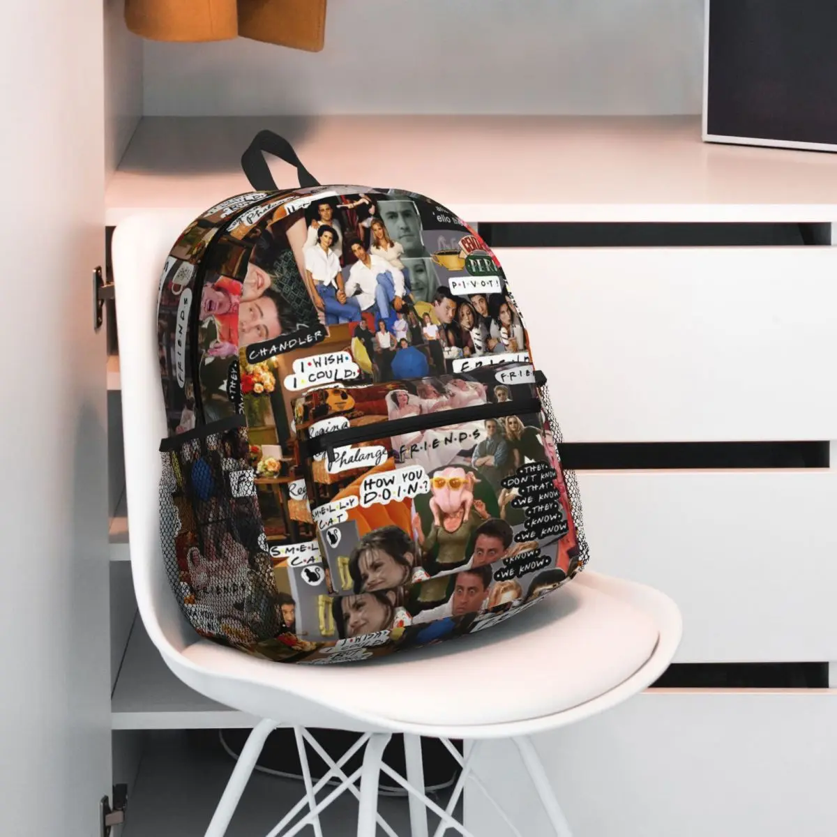Classic Friends TV Programs Backpack Daypack Large Capacity Children BookBag School Bag Shoulder Bags for Men Women
