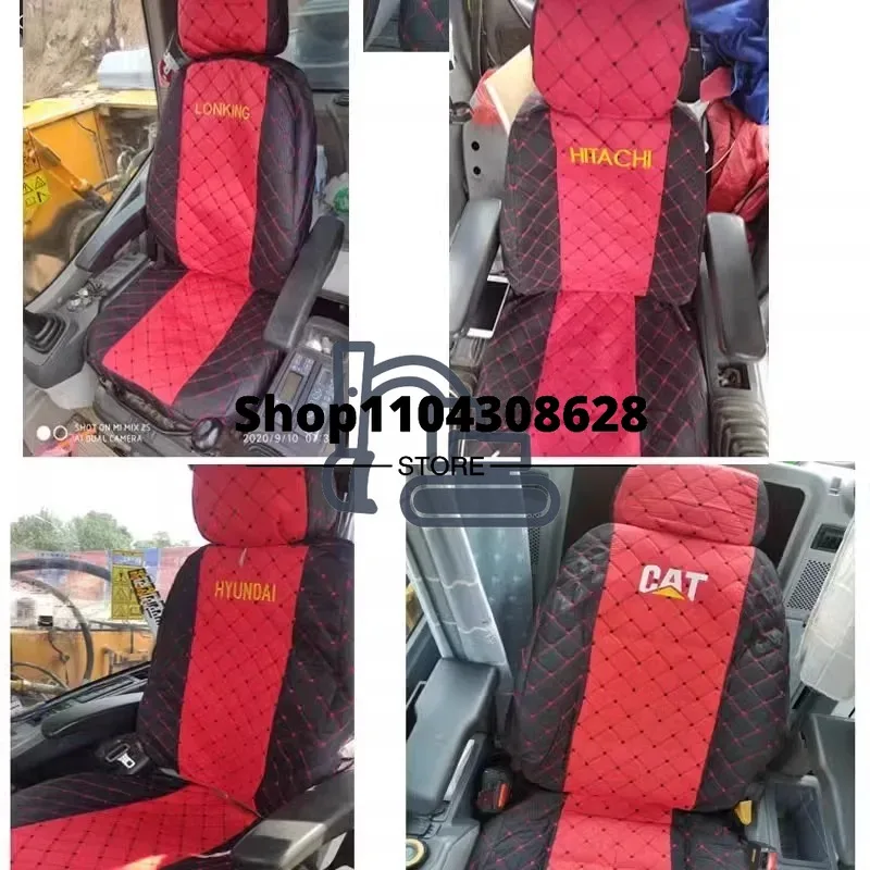 Seat Cover For Sany Caterpillar Kobelco  Doosan Komatsu Xcmg Liugong Cab Gloves Seat Cover Cushion Excavator Parts