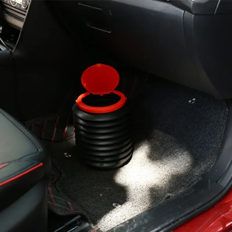 4L Foldable Car Multifunctional Telescopic Waste Bins Storage Bucket with Lid Portable Trash Can Household Kitchen Car Supplies