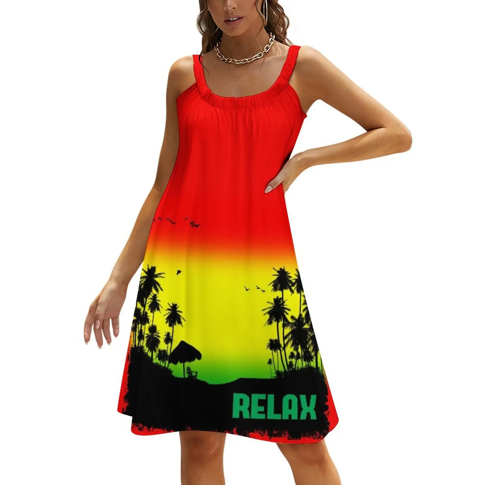 

Rasta Relax Beach Sling Skirt Dresses gala Women's evening dress loose summer dress