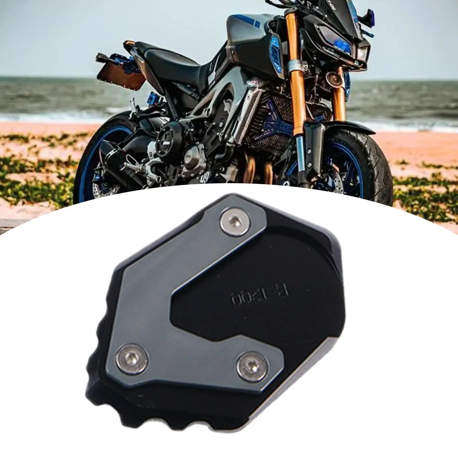 Motorcycle Kickstand Pad Extension Enlarger Foot Pad Portable Multifunctional Non Slip Modified Foot Pad for Soft Ground